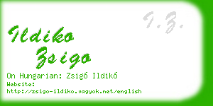 ildiko zsigo business card
