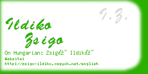 ildiko zsigo business card